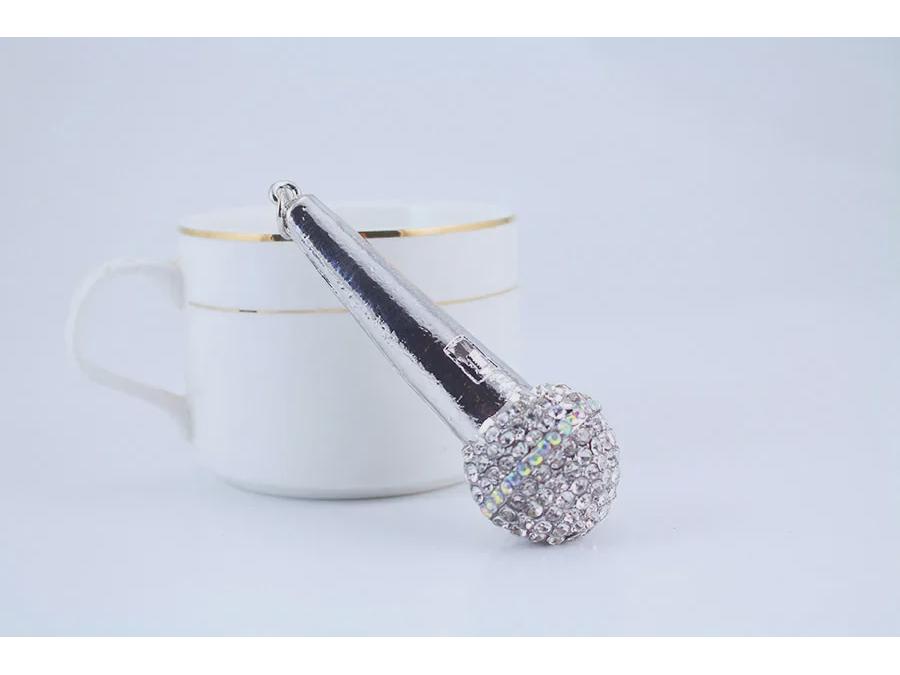 Брелок-микрофон со стразами: Изысканный модный подарок для друзей