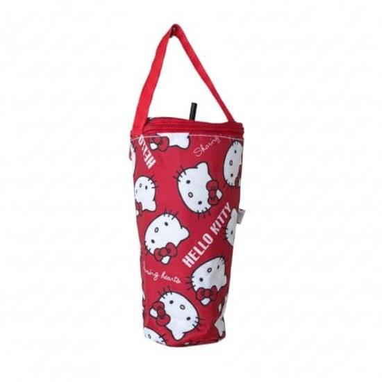 Pindy Cooperation Hello Kitty Tumbler Insulated Bag Iced Coffee Takeout Pouch