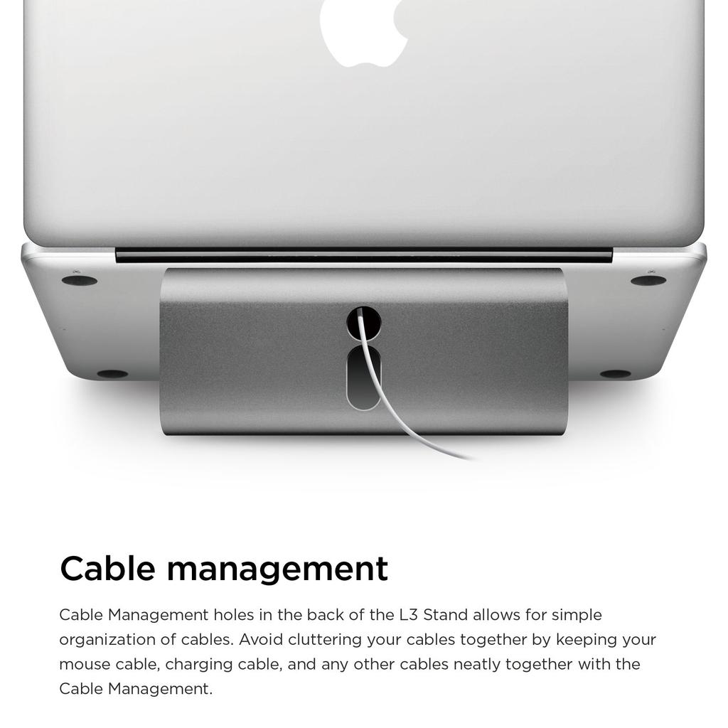 Elago L3 STAND Compatible with Various Pure Aluminum Dark Gray Macbooks/laptops, 99% Stand,