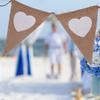 LOVE Triangle Linen Hanging Flags Heart Shaped Banner Bunting for Wedding Decoration