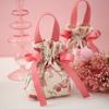Bowknot New Year Gifts Bag Drawstring Chinese Style Handbag Jewelry Small Wrist Bag  Birthday