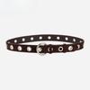 New Punk Style Genuine Leather Belt for Women Matte Fashion Versatile Jeans Decorative Trendy Belt for Women