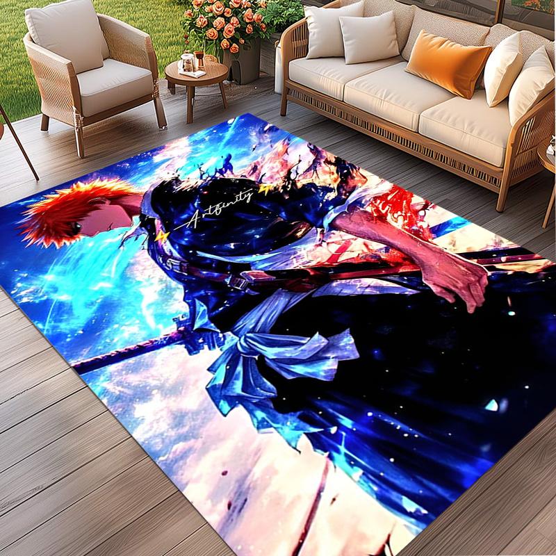 BLEACH Print Rug, Washable Floor Carpet, For Entryway Dorm Laundry Room Office Study, Home Decor Birthday Christmas Gift