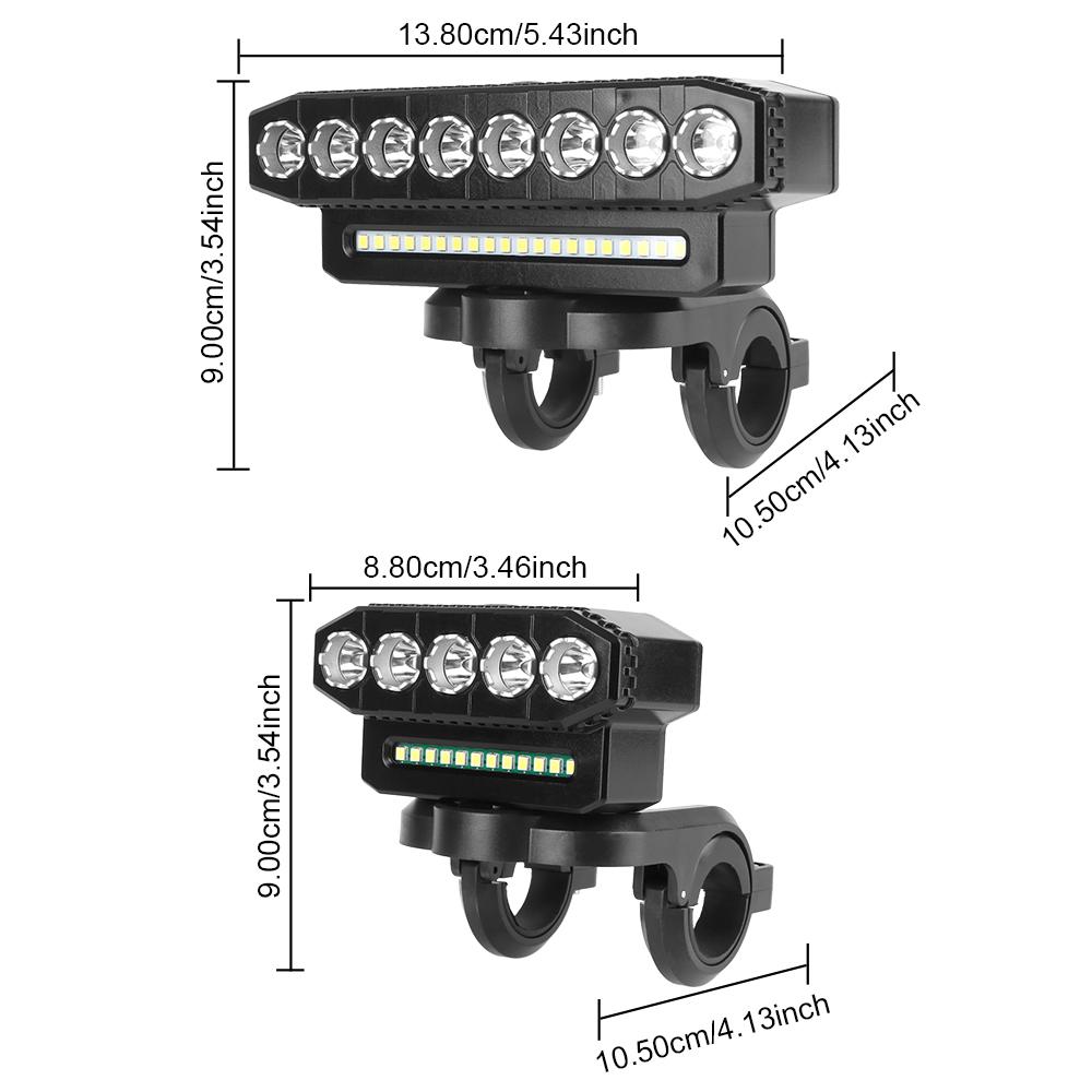 Портативные велосипедные фонари 6 режимов освещения 8/5 светодиодов 20/12 SMD мотоциклетные прожекторы универсальный водонепроницаемый фонарик перезаряжаемый светодиодный налобный фонарь