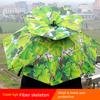 Double-Layer Windproof and Rainproof Fishing Umbrella Hat, Head-Mounted Sun Protection Folding Umbrella Hat, Outdoor Sunshade for Fishing