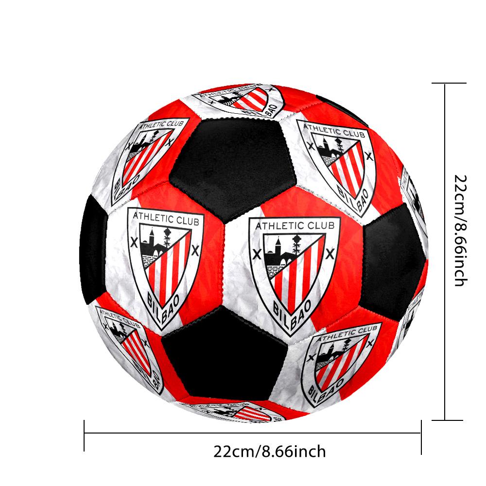 Футбольный мяч для зала Athletic Club de Bilbao Цветной Машинная строчка ПВХ Размер 5 Командная тренировка Готов к соревнованиям Прочный Высокий отскок Крутой Спортивный подарок