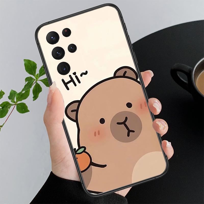 Phone Case For Samsung A17 A55 A16 A56 A35 A15 A53 A54 A33 A34 A25 A05S A52 A52S A07 A26 A06 Cute Fun capybara