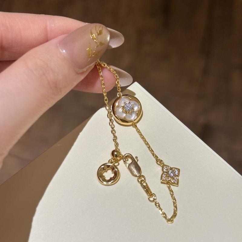 Ретро китайский стиль, полностью инкрустированный бриллиантами, кулон в виде цветка-четырехлистника из белого перламутра, ожерелье, браслет, изысканный набор высокого класса