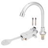 Bathroom Basin Faucet Set Medicine Laboratory Foot Pedal Sink Water Tap Kit Accessory