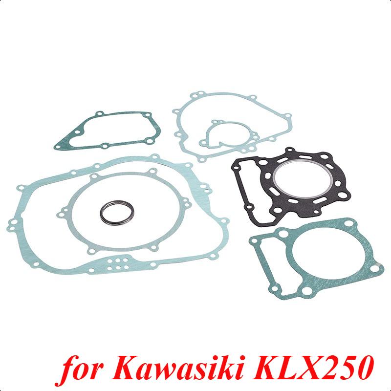 Motorcycle Complete Cylinder Head Overhaul Gasket Repair Pad Mat Set for Kawasiki KLX250