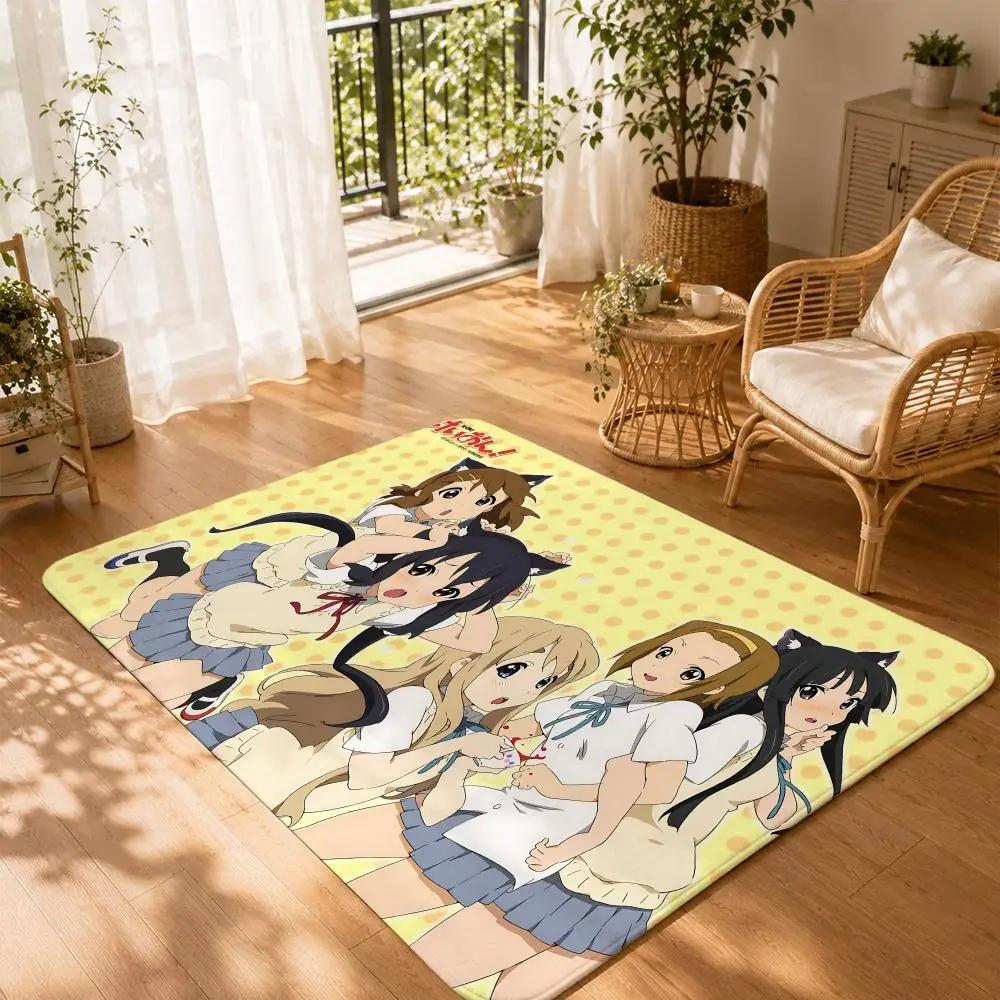 Музыкальное аниме в жанре slice-of-life K-On Коврик для пола Нескользящий Впитывающий коврик для пола Декоративный ковер для дома Ванной комнаты Спальни Прихожей