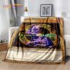 3D Monster Gold Card Cartoon Yu-Gi-Oh Anime Dack Magician Game Мягкое фланелевое одеяло для кровати, спальни, дивана, пикника, отдыха на свежем воздухе
