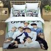 Kpop S-Stray-K-Kids Принт Комплекты Постельного Белья Изысканный Набор Постельных Принадлежностей Пододеяльник Комплект Одеяла Комплект Постельного Белья Роскошный Подарок на День Рождения