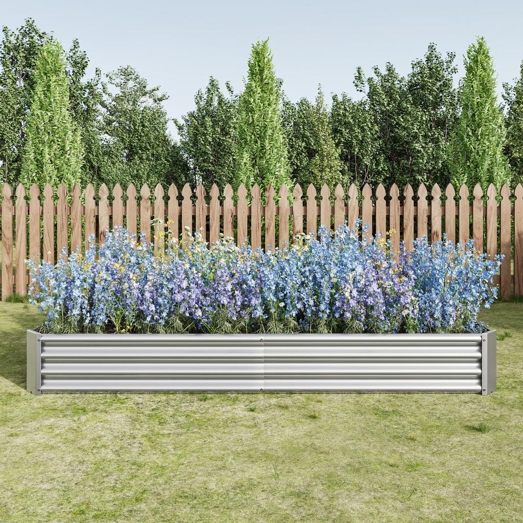 Raised Bed Metal Planter, Robust Sheet Steel, Rust Protection, Long Durability, Kit without Bottom, Ideal for Vegetables, Herbs & Flowers, Anthracite