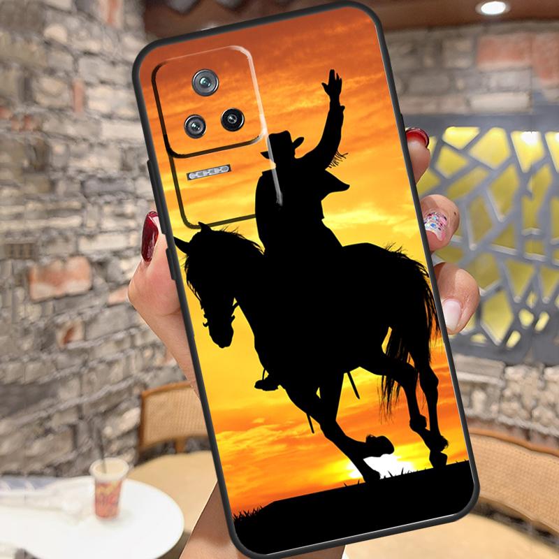 Rodeo Cowboy Lasso Horses Case For Xiaomi 14 Ultra 15 13 11T 12T 13T 14T Pro POCO X3 X5 X6 X7 Pro M6 F5 F6 Pro Cover