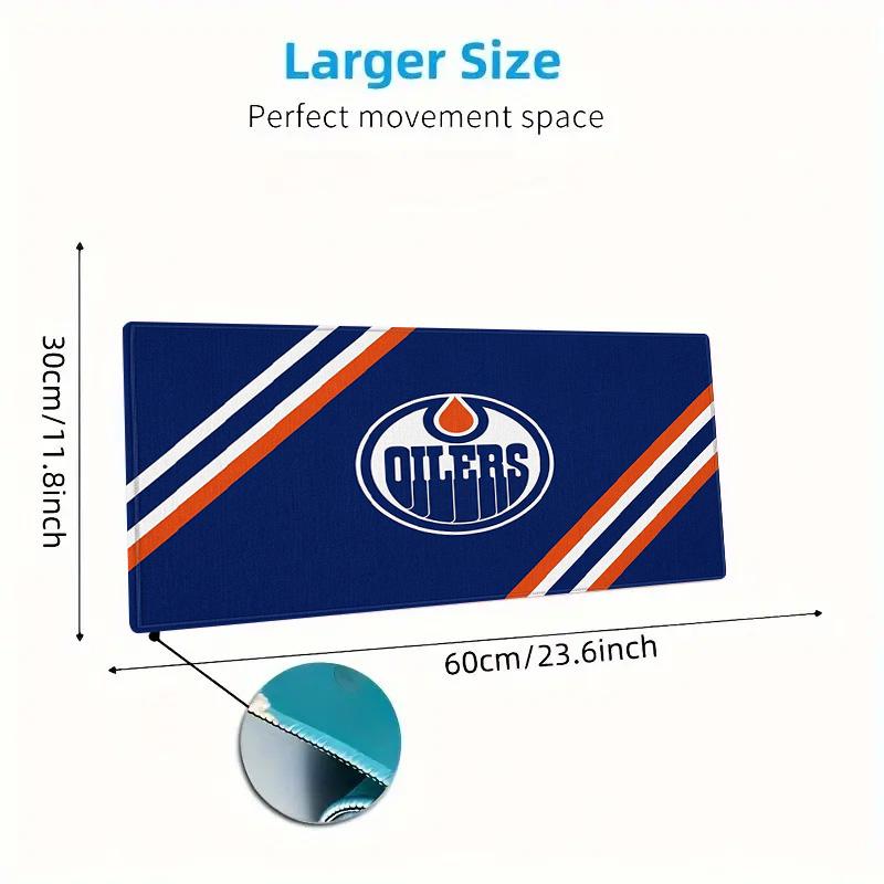 Edmonton Oilers Color Mouse Pad Large Gaming Table Cushion Non-slip Laptop Tablet Big Mousepad XXL Mat Mini PC Playmat With Lock edge