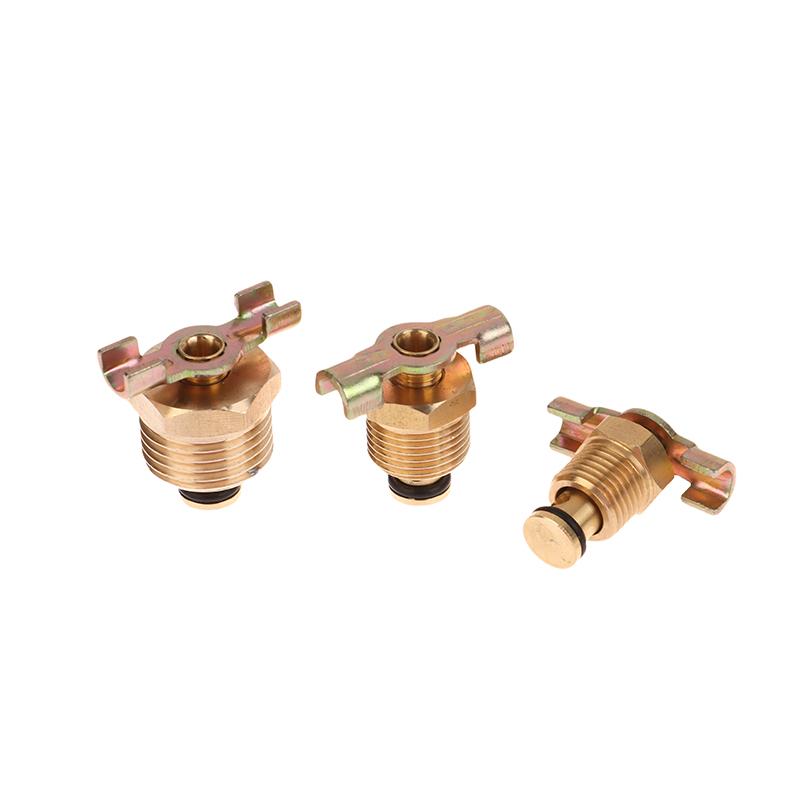 1 шт. 1/4" 3/8" 1/2'' Сливной кран из цельной латуни Порты фитингов для воздушного бака компрессора Водоотливной кран Запасная часть