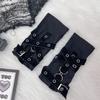 Buckle Street Dance Sleeves Metal Rivet Punk Style Sleeves New Fingerless Gloves  Motorcycle Riding