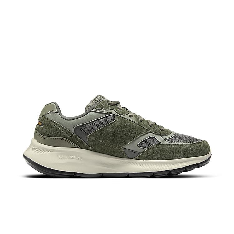 Skechers Стабильные Повседневные Удобные Прочные Низкие Беговые Кроссовки Мужские кроссовки Оливково-Зеленые 232613-OLV
