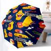1PC Larva Custom Name Automatic Open/Close, 8-Rib Durable Frame Compact Travel Umbrella for Men & Women D1222028