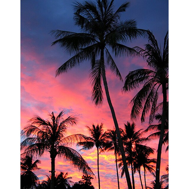 5D DIY алмазная живопись закат пейзаж дерево полный квадратный/круглый дрель пейзаж Алмазная вышивка крестиком домашний декор подарок