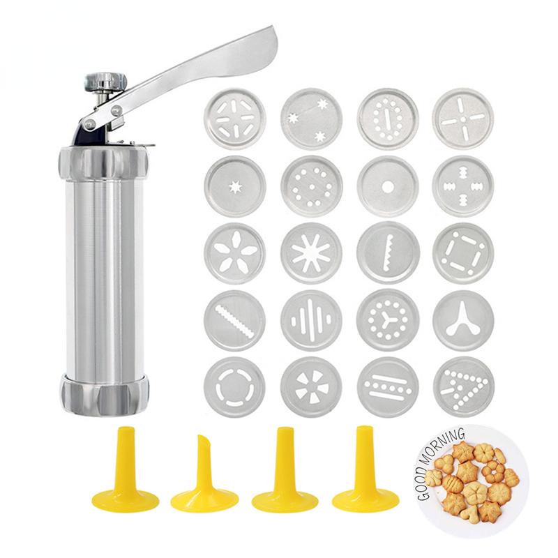 Пресс-пистолет для печенья и набор для глазури Christmas Spritz Alloy Churro Maker с 4 насадками для печенья 20 дисков инструмент для формочек для печенья