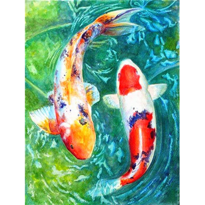 Алмазная картина «Рыба», Алмазная вышивка, полная дрель, квадратное изображение животного из стразов, настенное искусство, подарок ручной работы