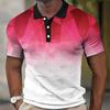 Мужская футболка поло с коротким рукавом, топы с 3D-принтом, модные, из полиэстера, дышащие, удобные, футболки поло