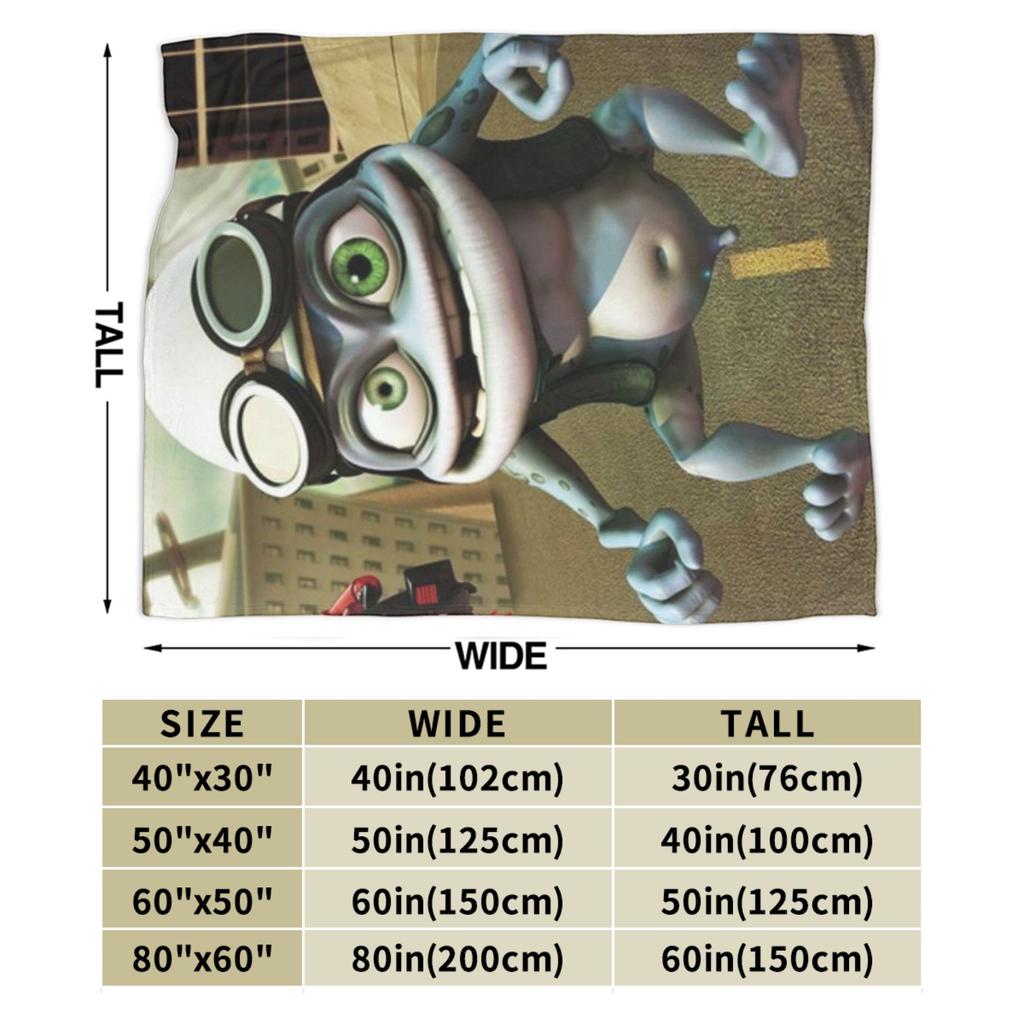 Мультяшное одеяло Crazy Frog для дивана Мягкое уютное плюшевое одеяло 50x60 дюймов Разные размеры Покрывало для всех сезонов