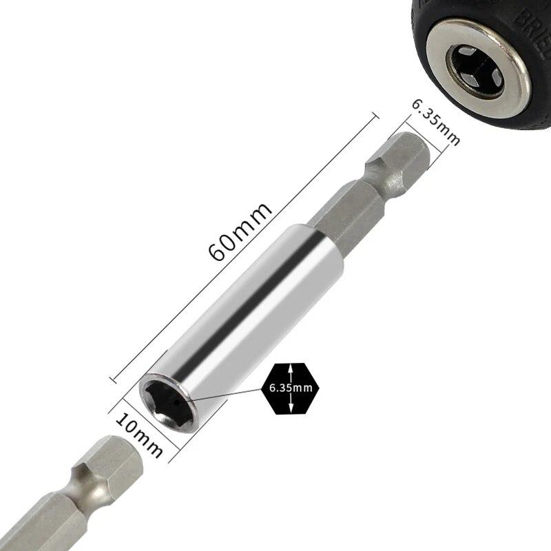 10 шт. 60 мм шестигранный хвостовик удлиненный шатун 1/4 быстросменный пакетный головной шарнир набор принадлежностей для электроинструмента