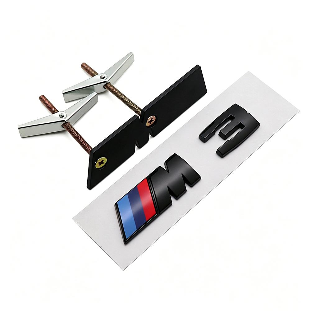 QXFA9 1Pcs M Logo 3D ABS Car Styling Front Grille Badge Emblem Accessory For BMW M M2 M3 M4 M5 M6 G80 G06 G07 G42 G14 G15 G16 F82 F20