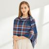 2024 New Autumn And Winter Tassel Plaid Shawl Scarf With Feminine Temperament, Medium To Long, Thick And Warm Imitation Cashmere Scarf