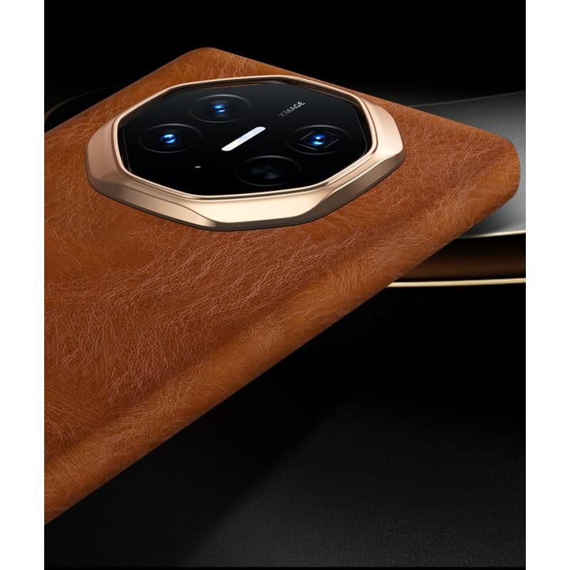 Magnetic Flip Leather Case With Smart Window Mate X3 Ultra Premium Oil Wax Genuine Business Luxury Style