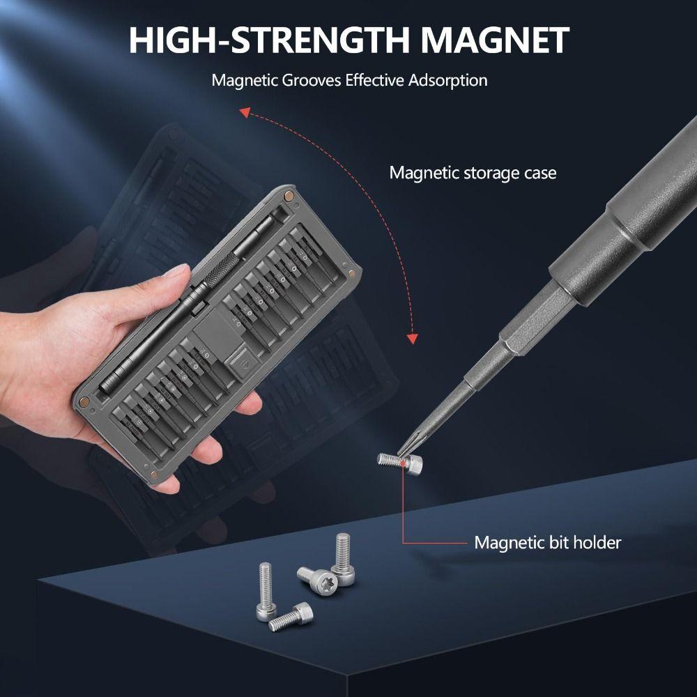 Durable 30 in 1 Magnetic Screw Driver Multifunction S2 Steel Screwdriver Set Pop-up Bits Extended Bits Set Laptop Camera Repair