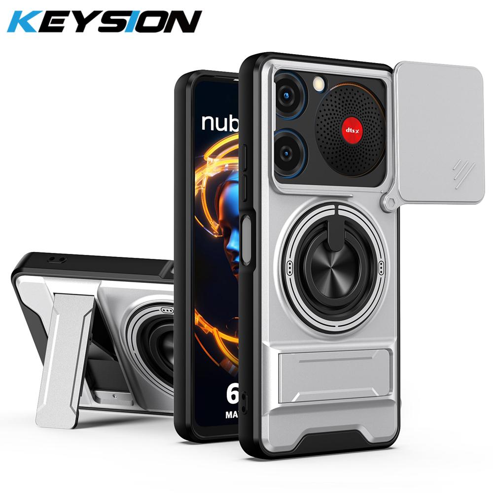 KEYSION Магнитный чехол для телефона для ZTE nubia Music Защита камеры-слайдера Вертикальная подставка Ударопрочная задняя крышка для Nubia Music