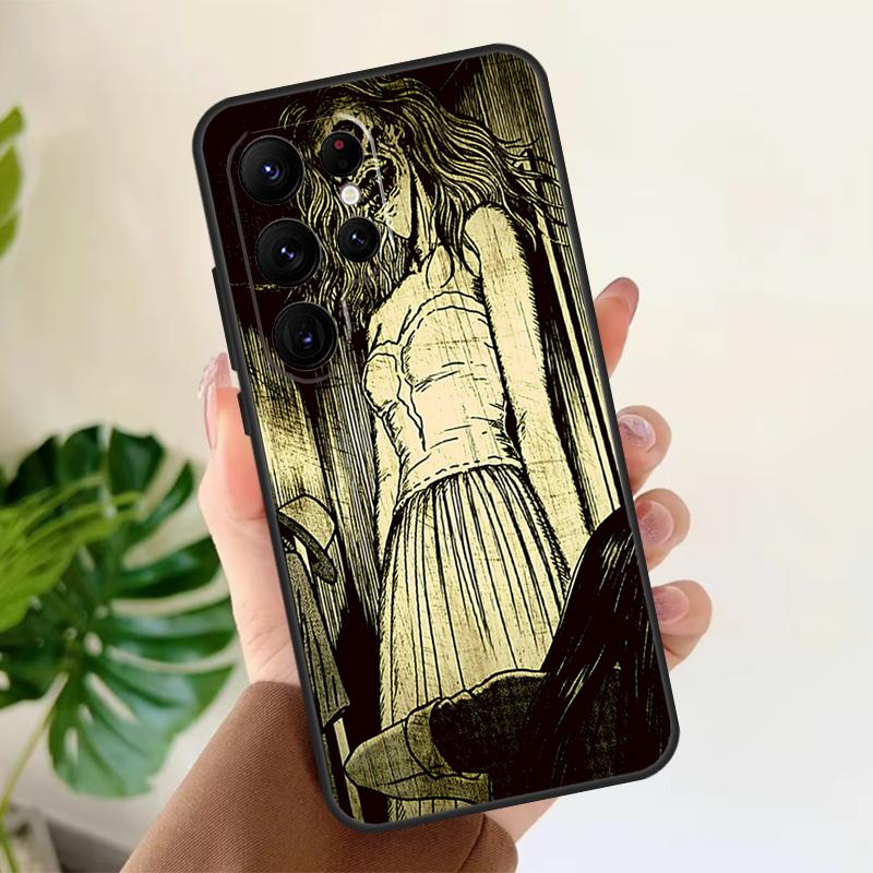 Horror Manga Style Soft Case For Samsung Galaxy S25 Ultra S21 S22 S23 S24 Plus S9 S10 S20 FE S24 FE Phone Cover