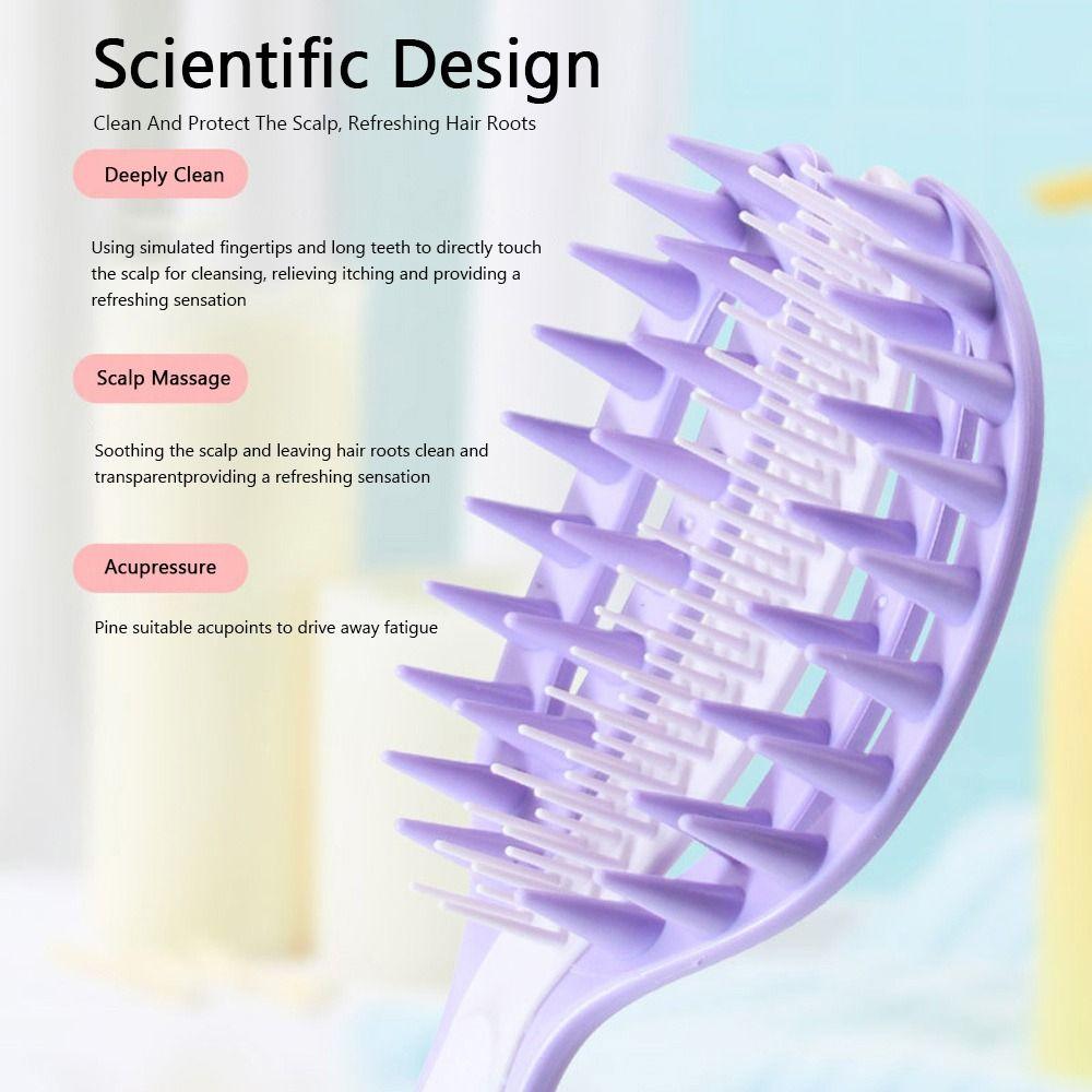Plastic Hairdressing Comb 2 in 1 Openwork Comb High Quality Massage Comb Wash Hair