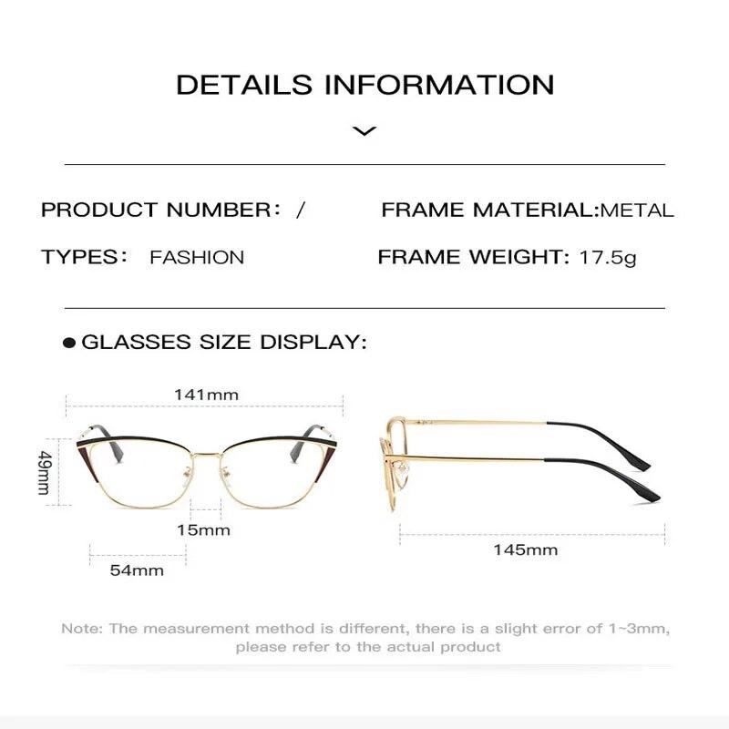 Модные оправы «кошачий глаз» для женщин, модные многоцветные металлические оправы для сращивания, европейские и американские, меняющие цвет антисиние очки