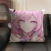 Anime Game Honkai Impact Cushion Cover Natural Linen Organic Fabric DoubleSided Printing Sofa Home Decor Gift Pillow Case
