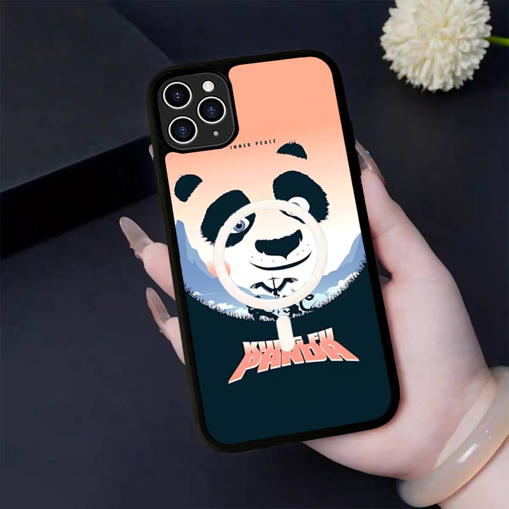 Фильм К-Кунг-фу П-Панда Крутой Для IPhone 17 Air 16 E 15 14 13 12 11 Pro Max Plus ПК Ударопрочный ТПУ Чехол Для Magsafe Чехол для Телефона