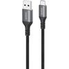 Кабель Acbands USB Type C [1 м / черный] совместимый с QC3.0 3A гибкий силиконовый кабель для передачи данных USB-A и USB-C гладкий и мягкий по текстуре быстрый кабель [