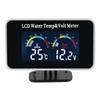 Digital 2 In 1 Water Temperature Meter Voltmeter Car LCD Water Temp Gauge Voltage Meter With 26~40mm Adapter (Option) 12V 24V
