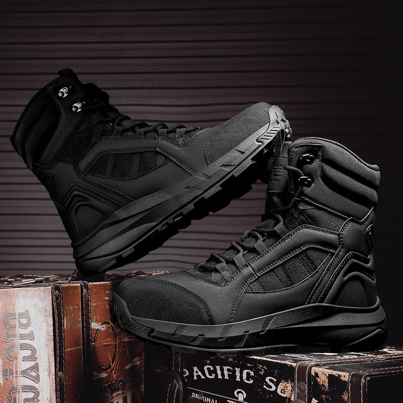 Мужские скальные туфли Тактические ботинки Водонепроницаемые Военные Высокого качества Мотоциклетные Охотничьи Походные Дышащие ботинки