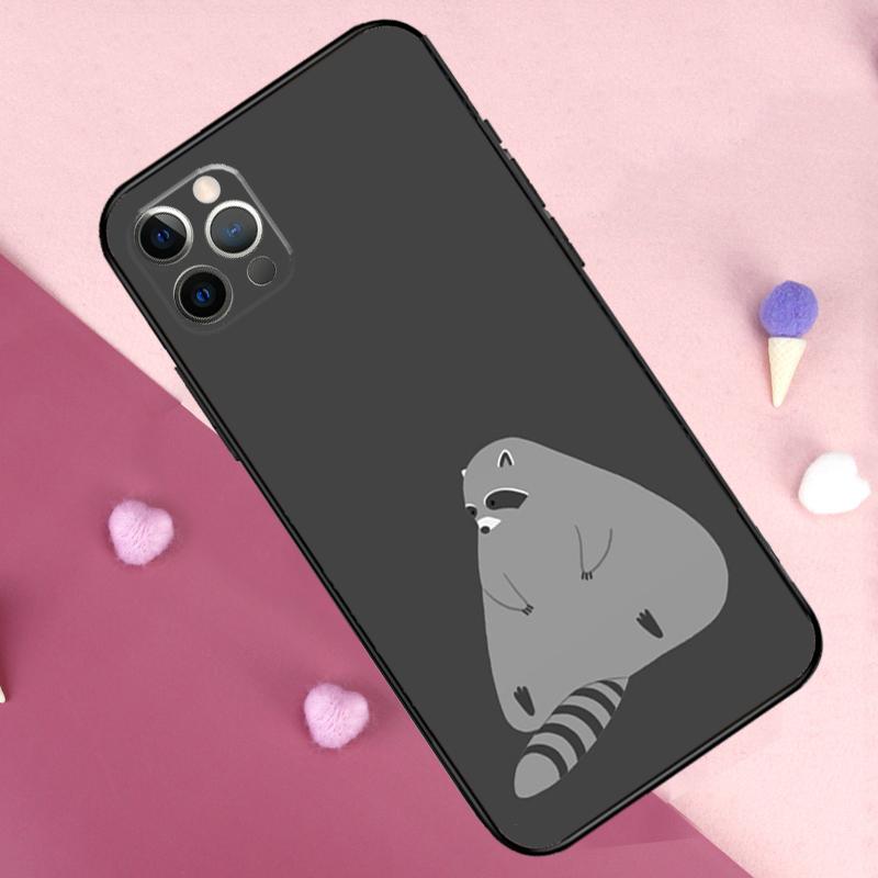 Cartoon Raccoon Kawaii Phone Case For IPhone 18 17 Pro Max 14 15 16 Plus 11 Pro Max 12 13 Mini 16e 17 Air Back Cover