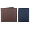 Коричневый кожаный мужской кошелек и синий футляр для карт Safiano