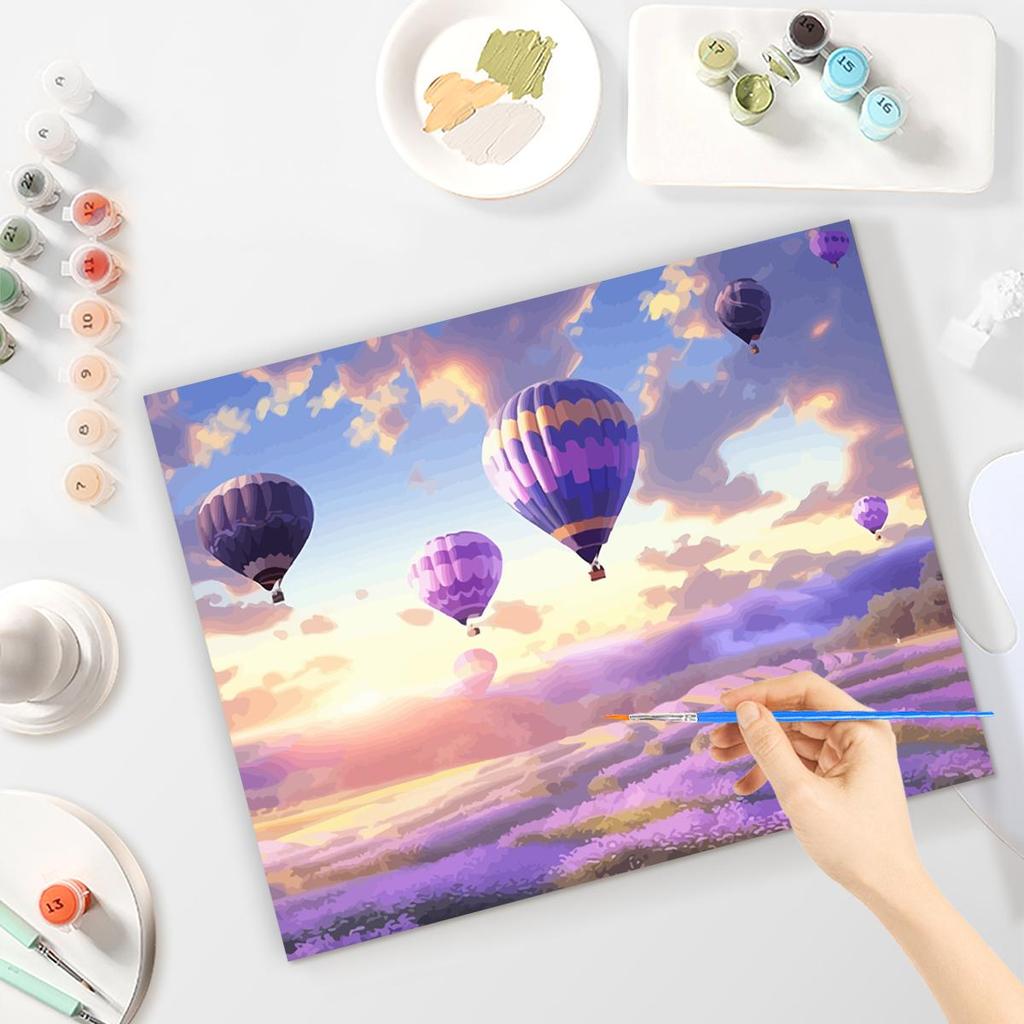 Рамка «сделай сам», картина по номерам для взрослых, наборы, воздушный шар, пейзажный маркер по номерам, стартовый набор, подарок «сделай сам», искусство для домашнего декора 40x50 см