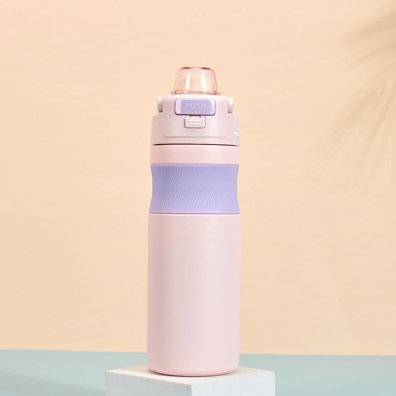 New 316 Stainless Steel Bounce Mug Outdoor Portable Handle Sports Kettle Car Fitness Cycling Kettle