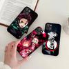 KK-10 Demon Slayer Soft Black Case for iPhone XR 14 15 11 12 13 6 7 8 X XS Pro Max Samsung S22 S23 S21 S24 FE Ultra S8 Plus
