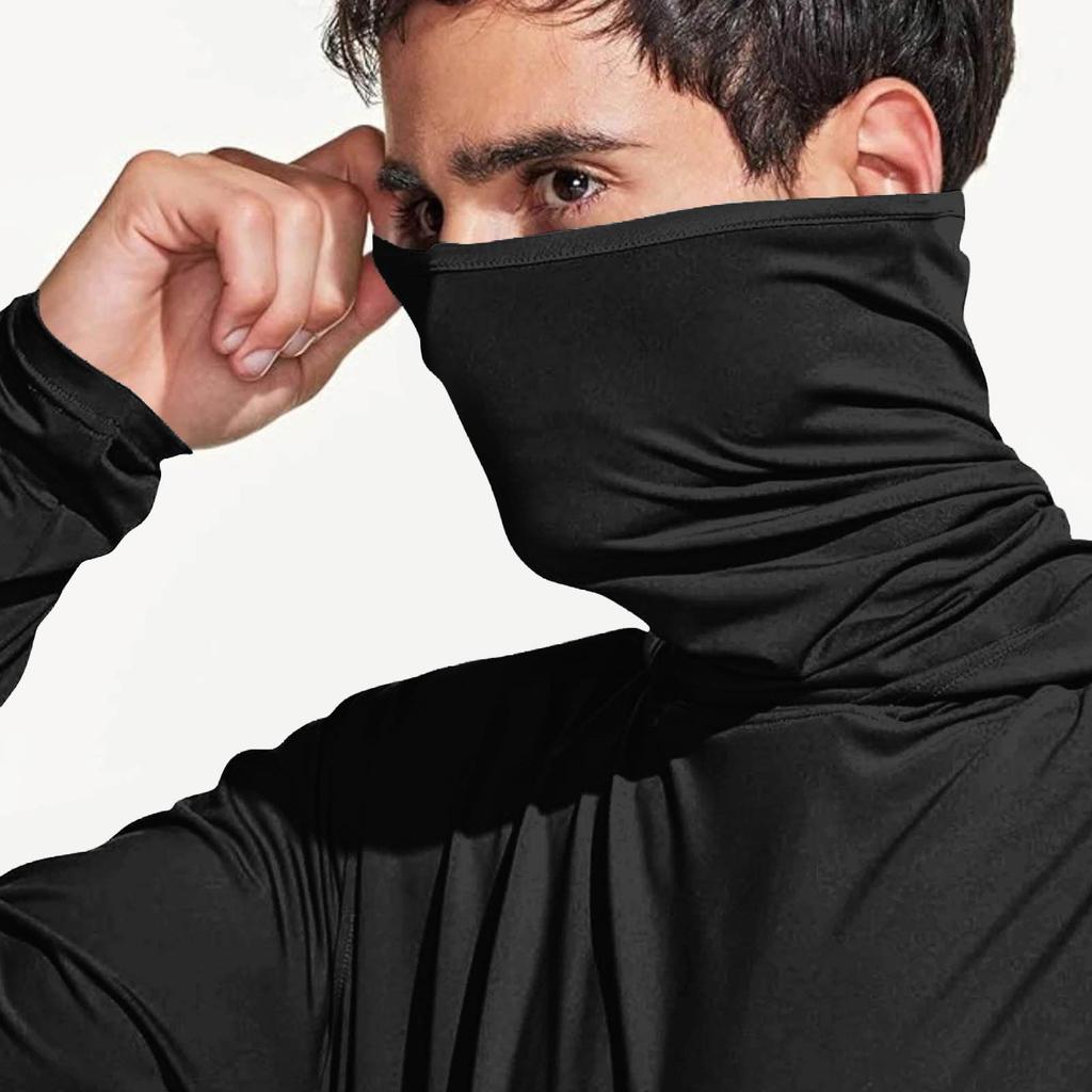 Мужская рубашка с маской, легкая, с длинным рукавом, с капюшоном, для походов, рыбалки