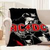 Rock Band A-AC D-DC Back In Black Blanket Plush Nap Sofa rug for Living Room Warm Office Bedroom Birthday Home Travel Kid Gifts